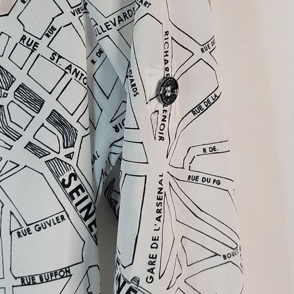 Karl Lagerfeld Paris Street Map Blouse - Picture 9 of 16